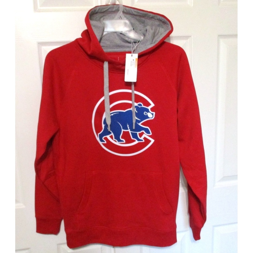 Antigua Chicago Cubs MLB Red Pullover Hoodie Sweatshirt Mens Medium‎ NEW w/tags